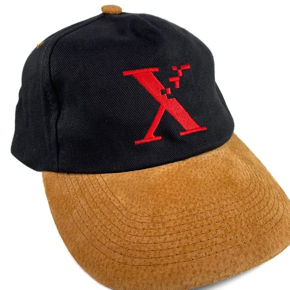 Vintage Other - Vintage 90s XEROX Embroidered Suede Dad Hat